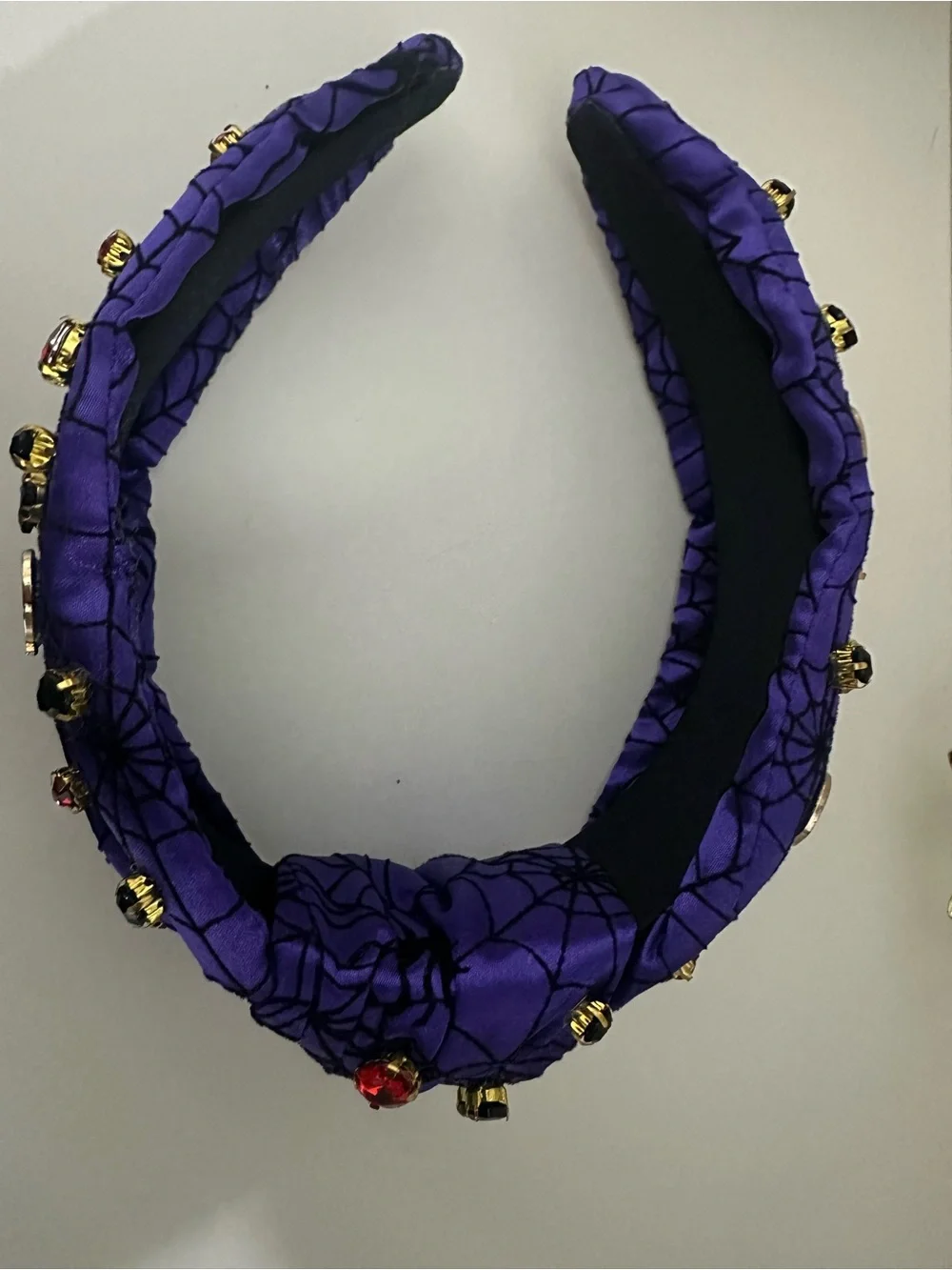 Halloween Pumpkin Seamed Headband in Purple and Red